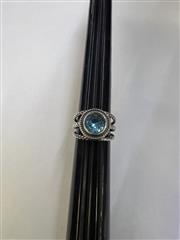 James Avery Twisted Wire Blue Topaz Gemstone Ring – Sterling Silver